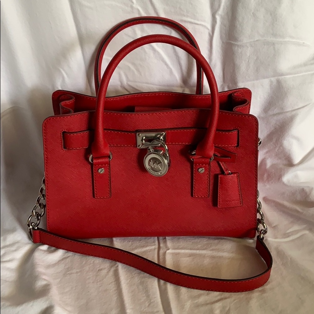 Red Michael Kors EW Satchel